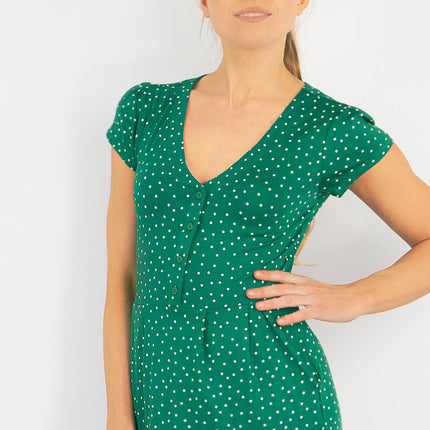 Boden Alberta Jersey Polka Dot Dress-Quality Brands Outlet-