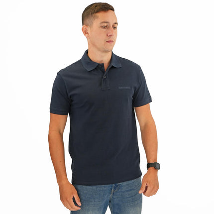 Mens Polos Premium Brand Navy Pique Polo Shirts Short Sleeve-Quality Brands Outlet-