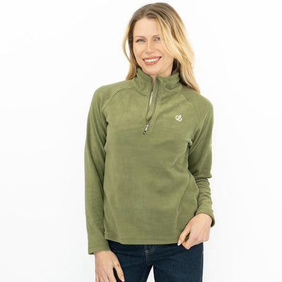 Dare 2B Womens Fleece Lightweight Freeform Half Zip Khaki - Quality Brands Outlet