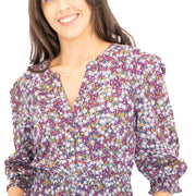 Seasalt Purple Fawn Dress Waisted Midi Organic Cotton - Quality Brands Outlet