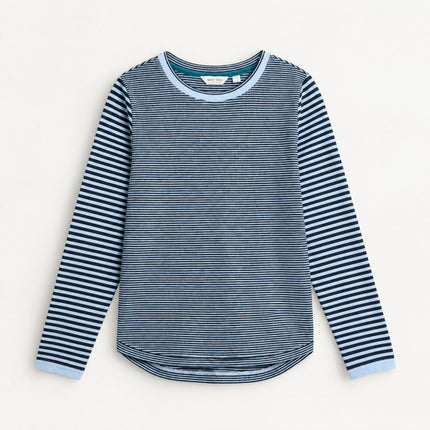 Clara Sparkle Top Long Sleeve Tee - Blue-Quality Brands Outlet-