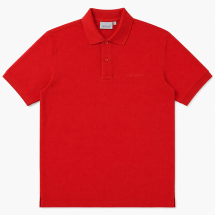 Mens Polos Short Sleeve Premium Brand Red Tops-Quality Brands Outlet-