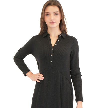 Womens White Stuff Everly Sparkle Jersey Dress Black