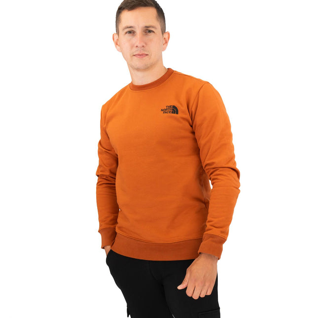 The North Face Mens Raglan Box Nse Crew Sweatshirt Burn Orange-Quality Brands Outlet-