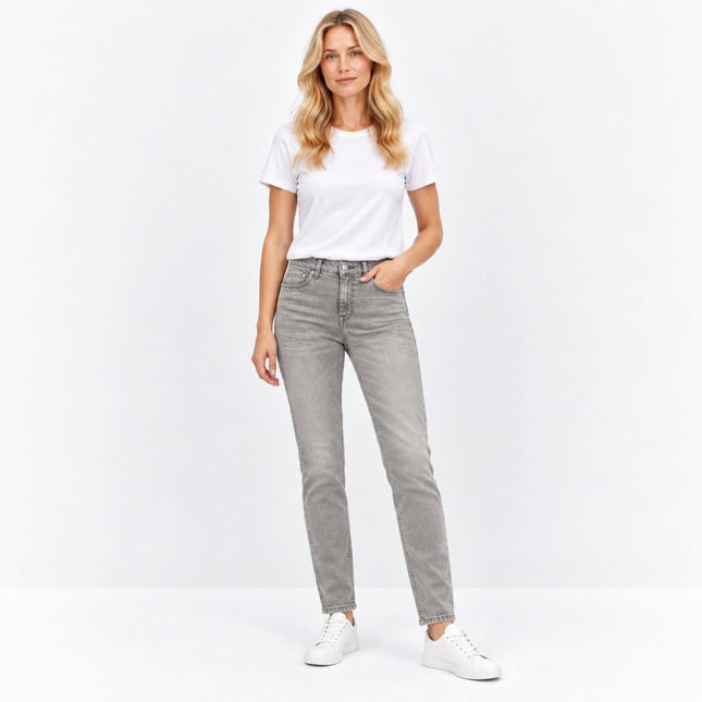 Womens Jeans Lily Slim Fit Stretch Jeans – Light Grey-Quality Brands Outlet-