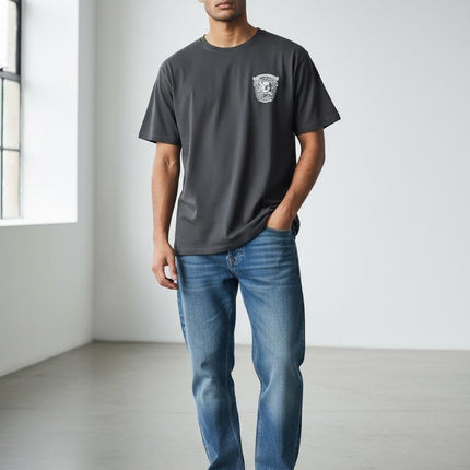Saltrock Mens Grey Graphic T-Shirt-Quality Brands Outlet-