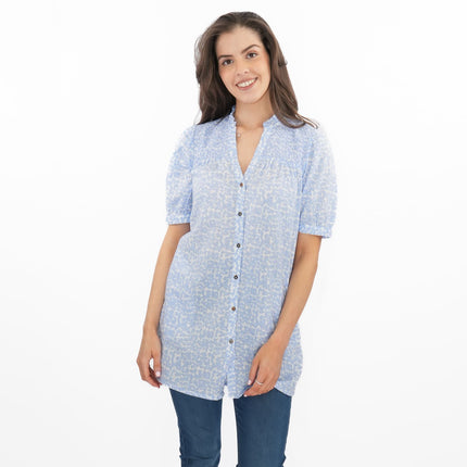 White Stuff Tunic Blue Deeba Longline Top-Quality Brands Outlet-