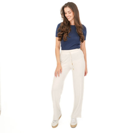M&S Waffle Lounge Pants Ivory Trousers-Quality Brands Outlet-