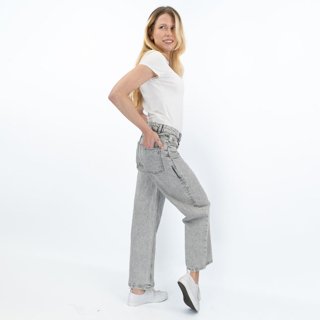 M&S Women's Wide Leg Jeans Grey