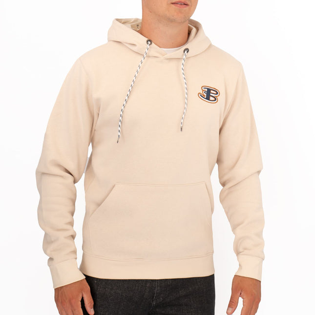 Ben Sherman Mens Logo Hoodie Beige-Quality Brands Outlet-