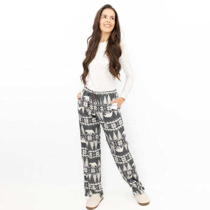 Old Navy Gap Womens Grey Polar Bear Christmas Pyjama Bottoms Elasticated Waist Trousers