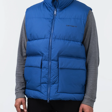 Springfield Gilet Insulated Padded Vest Blue Full Zip