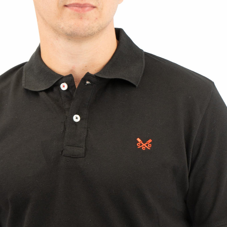 Crew Clothing Company Lightweight Polo Shirt Black