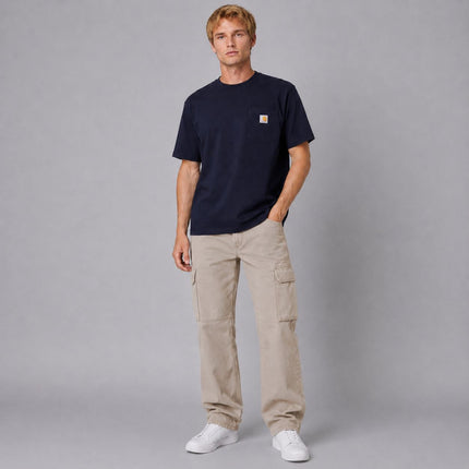 Mens T-Shirts Premium Brand Short Sleeve Heavyweight – Navy