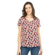 Seasalt Womens Red Floral Siren Song Top