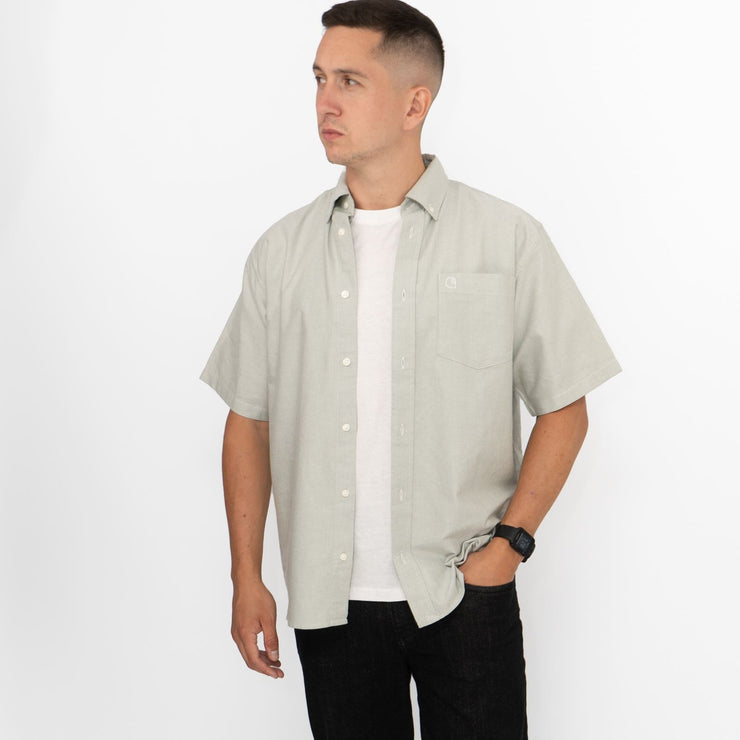 Carhartt WIP Mens Green Short Sleeve Braxton Shirt