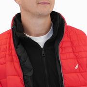 Nautica Performance Double Zip Puffer Jacket Red - Quality Brands Outlet