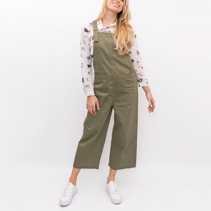 Next Wide Leg Easy Wear Twill Dungarees Relaxed Fit Comfortable Wear
