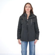 3-in-1 Waterproof Ski Jacket Black with Detachable Insert