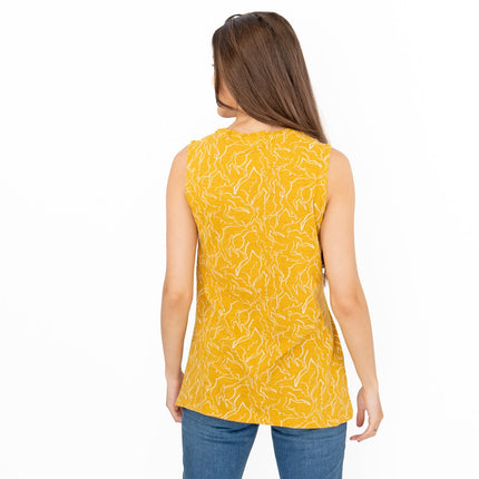 Seasalt Bright Beach Yellow Summer Vests Sleeveless Cotton Tops-Quality Brands Outlet-