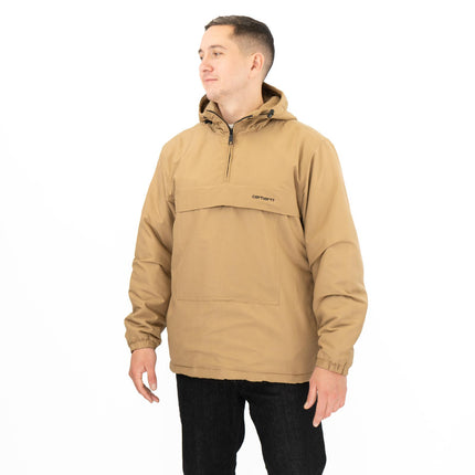 Mens Windbreaker Jackets Spring/Summer Lightweight Hooded Stone Beige