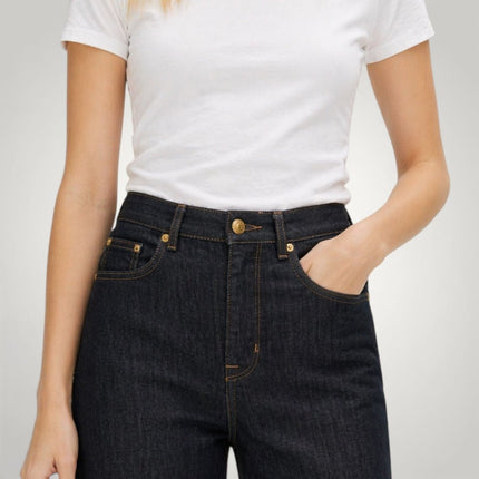 M&S Harper Cigarette Ankle Grazer Jeans Indigo Mix Stretch Denim - Quality Brands Outlet