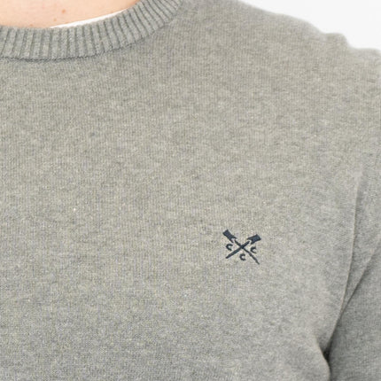 Crew Clothing Mens Knitted Jumper Long Sleeve Grey-Quality Brands Outlet-
