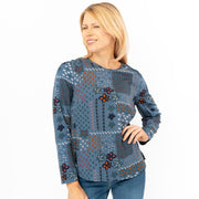 White Stuff Blue Piper Floral Long Sleeve Top