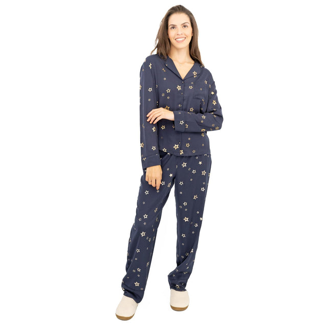 M&S Navy Star Pyjama Set-Quality Brands Outlet-