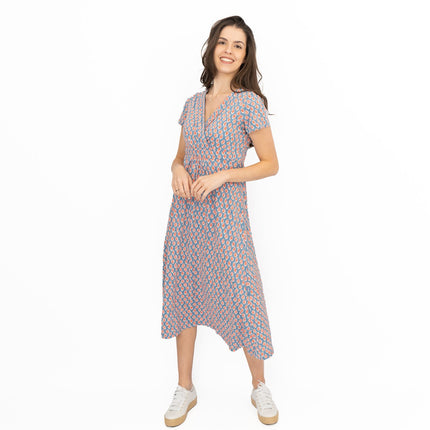 Seasalt Chapelle Dress Blue Seaweed Stamp Tid-Quality Brands Outlet-