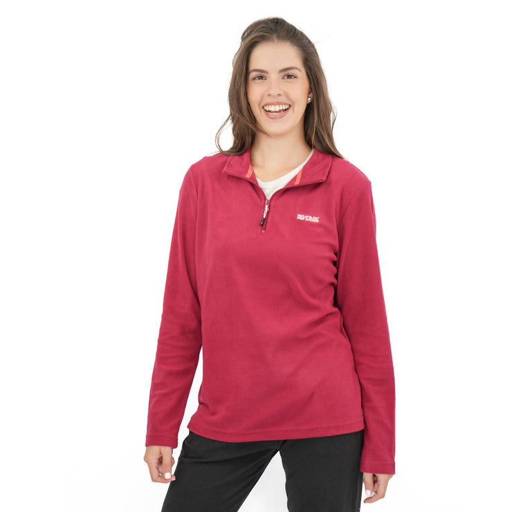 Regatta Dark Red Sweethart Zip Neck Fleece - Quality Brands Outlet
