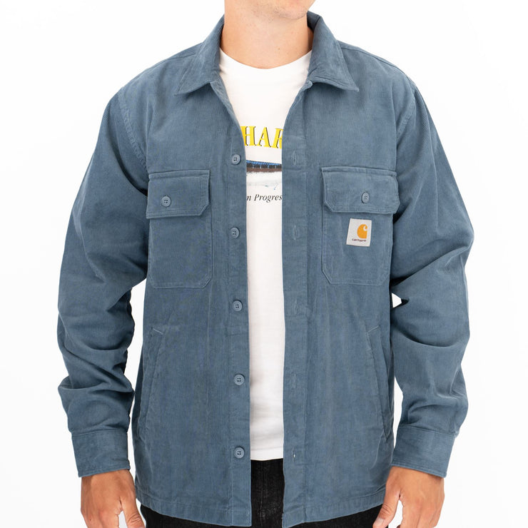 Carhartt WIP Mens Dixon Corduroy Blue Shirt Jacket
