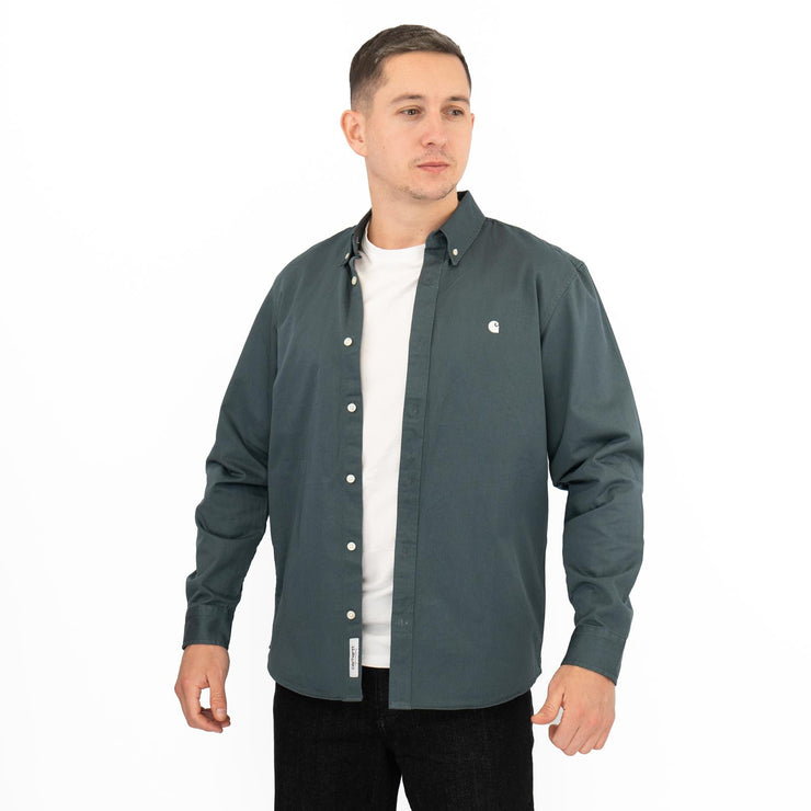 Carhartt WIP Mens Shirt Long Sleeve Madison Grey