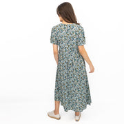Seasalt Blue Tea Dress Birch Leaf Midaxi - Quality Brands Outlet