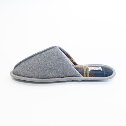 Next Mens Grey Slippers with Memory Foam Cushion