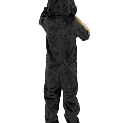 M&S Kids Onesie Fleece Grey Wolf Full Zip with Hoodie - Quality Brands Outlet