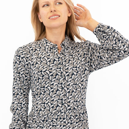 Seasalt Windflower Navy Leaves Cotton Jersey Dress-Quality Brands Outlet-