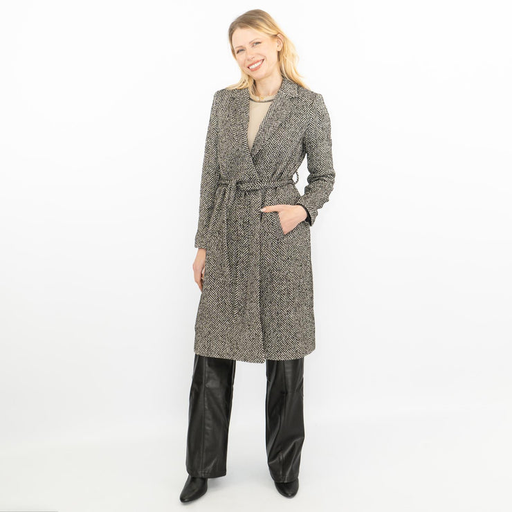 Womens Twill Herringbone Coat