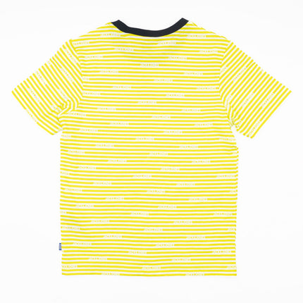 Jack & Jones Kids Lime Green Summer T-Shirts Stripes Casual Crew Neck Tops