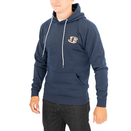 Ben Sherman Mens Logo Hoodie Navy Blue-Quality Brands Outlet-