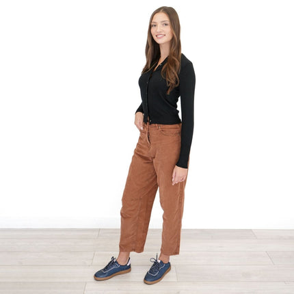 Next Cord Barrel Trousers Tan Brown - Quality Brands Outlet