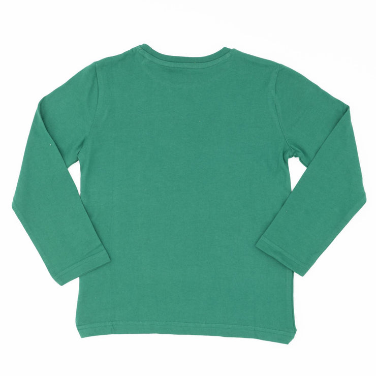Mini Boden Boys TGreen Long Sleeve T-Shirts Cotton Jersey Tops - Quality Brands Outlet