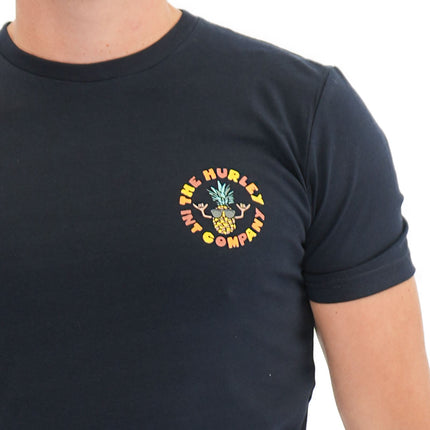 Hurley Mens Navy Cool Pineapple Print T-Shirt-Quality Brands Outlet-