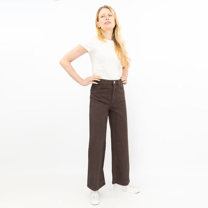 M&S Wide Leg Jeans Chocolate Brown