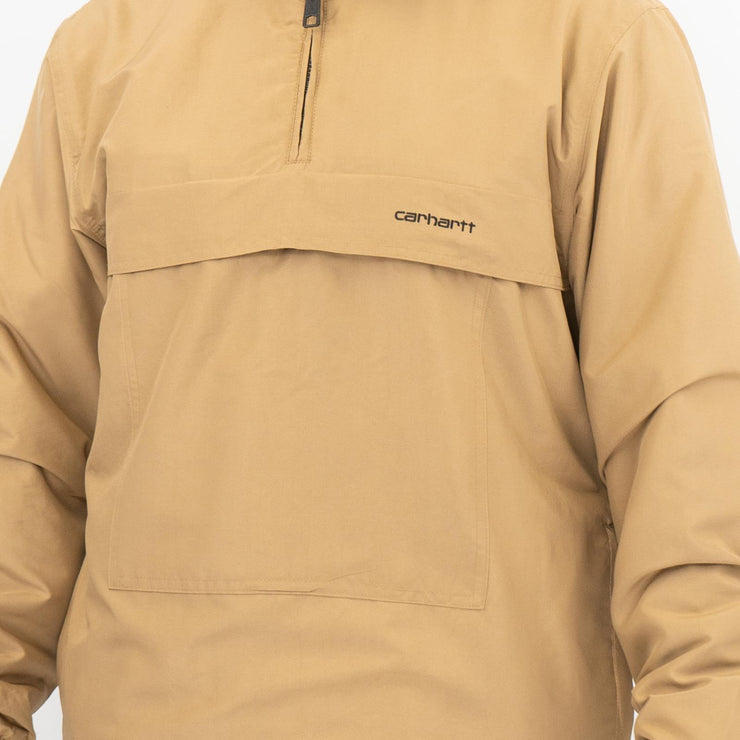 Carhartt WIP Mens Windbreaker Jackets WINTER Fleece Lined Pullover Stone Beige