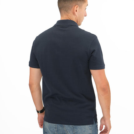 Mens Polos Premium Brand Navy Pique Polo Shirts Short Sleeve-Quality Brands Outlet-