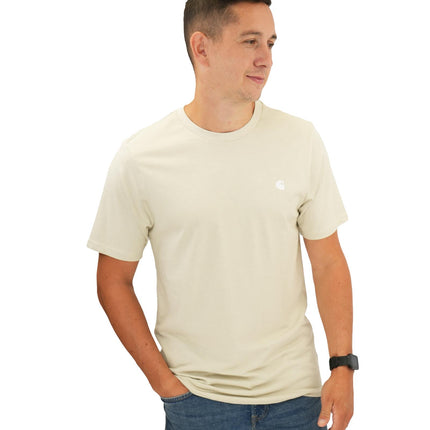 Madison Stone Beige T-shirts Crew Neck Short Sleeve Tops-Quality Brands Outlet-