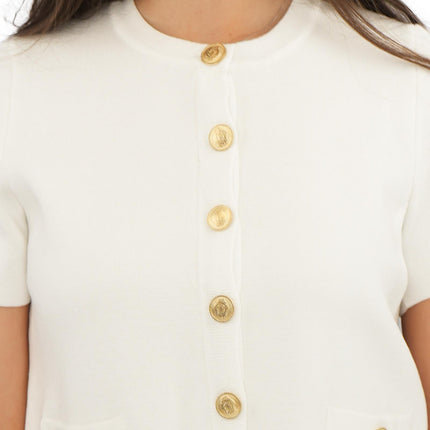 M&S Gold Button Short Sleeve Cardigan - Quality Brands Outlet