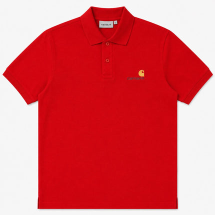 Mens Polos Short Sleeve Cotton Pique Red Premium Brand