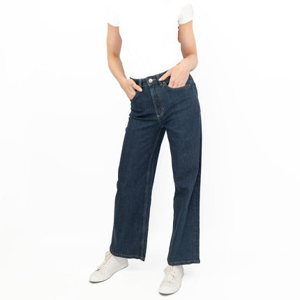 M&S Wide Leg Blue Jeans Dark Indigo